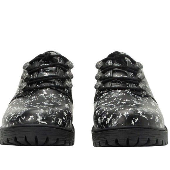 Alegria Resa Grey Gradens Shoe Leather Oxford Shoes Lug Sole  Womens 41 10.5-11 - Picture 6 of 9